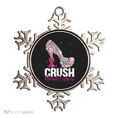 Crush Breast Cancer Awareness Bling Pink Ribbon Ornament