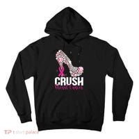 Crush Breast Cancer Awareness Bling Pink Ribbon Tall Hoodie thumb 0