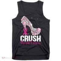 Crush Breast Cancer Awareness Bling Pink Ribbon Tank Top thumb 0