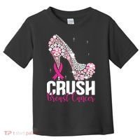 Crush Breast Cancer Awareness Bling Pink Ribbon Toddler T-Shirt thumb 0