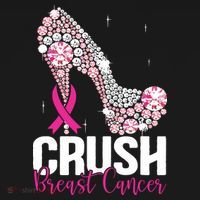 Crush Breast Cancer Awareness Bling Pink Ribbon Kids Sweatshirt thumb 2