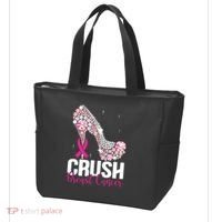 Crush Breast Cancer Awareness Bling Pink Ribbon Tote Bag thumb 3