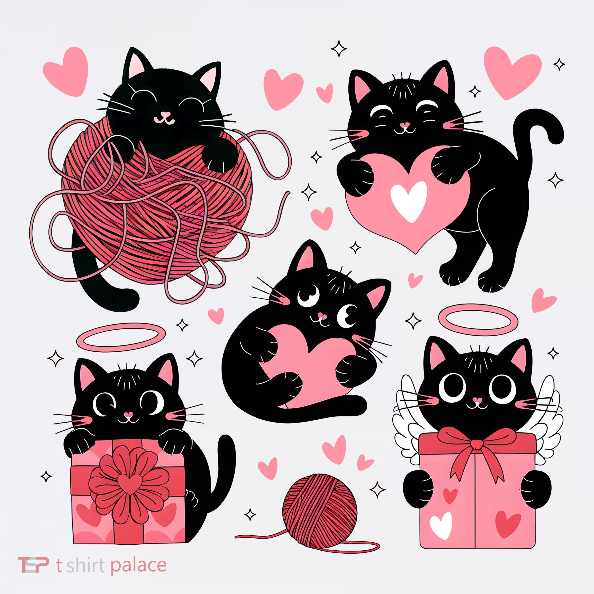 Cute Black Cat Lover Lovely Funny Cat Heart Women's Tank Top