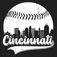 Cincinnati Baseball City Skyline Women's Sweatshirt thumb 2