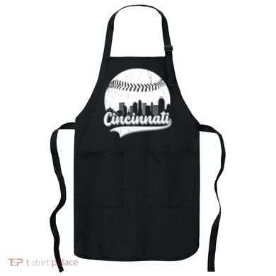 Cincinnati Baseball City Skyline Apron
