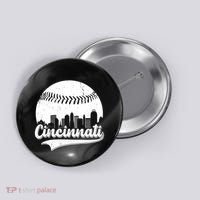 Cincinnati Baseball City Skyline Button thumb 0