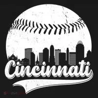 Cincinnati Baseball City Skyline Bucket Hat thumb 4