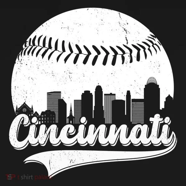 Cincinnati Baseball City Skyline Bucket Hat