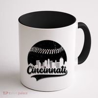 Cincinnati Baseball City Skyline Coffee Mug thumb 1