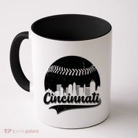 Cincinnati Baseball City Skyline Coffee Mug thumb 0