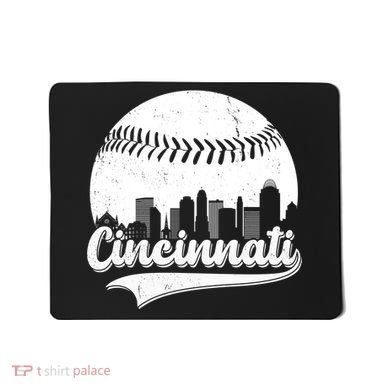 Cincinnati Baseball City Skyline Mousepad