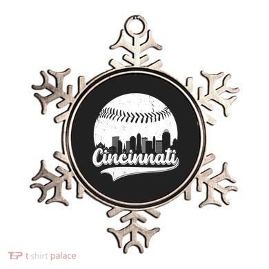 Cincinnati Baseball City Skyline Ornament