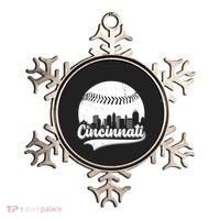 Cincinnati Baseball City Skyline Ornament thumb 0