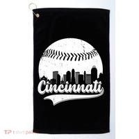Cincinnati Baseball City Skyline Golf Towel thumb 0