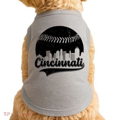 Cincinnati Baseball City Skyline Doggie Tank