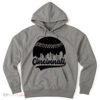 Cincinnati Baseball City Skyline Hoodie thumb 0