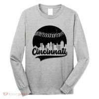 Cincinnati Baseball City Skyline Long Sleeve Shirt thumb 0