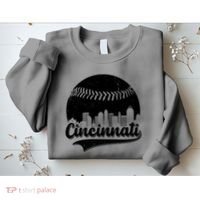 Cincinnati Baseball City Skyline Sweatshirt thumb 2