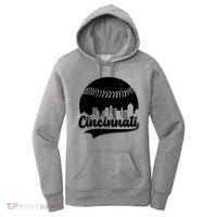 Cincinnati Baseball City Skyline Women's Hoodie thumb 0