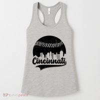 Cincinnati Baseball City Skyline Women's Tank Top thumb 0