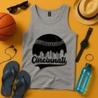 Cincinnati Baseball City Skyline Tank Top thumb 4
