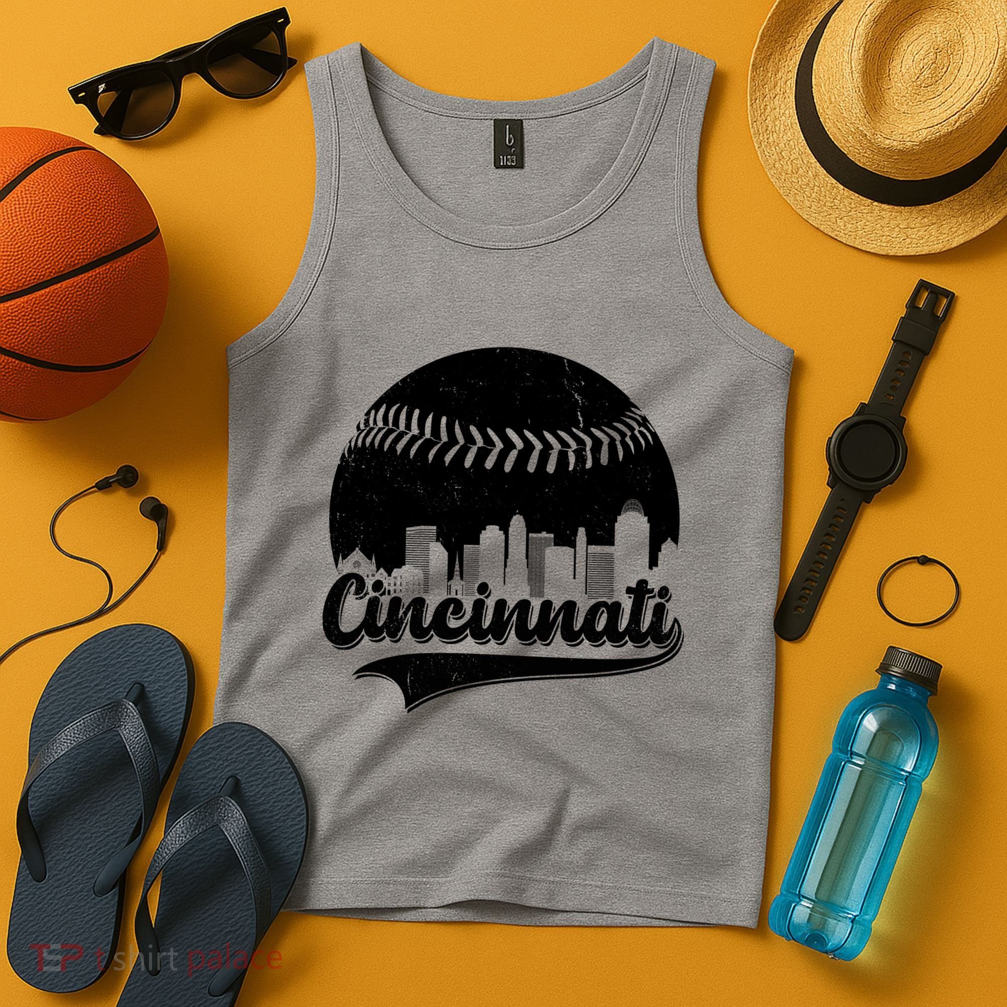 Cincinnati Baseball City Skyline Tank Top