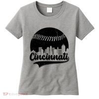 Cincinnati Baseball City Skyline Women's T-Shirt thumb 0