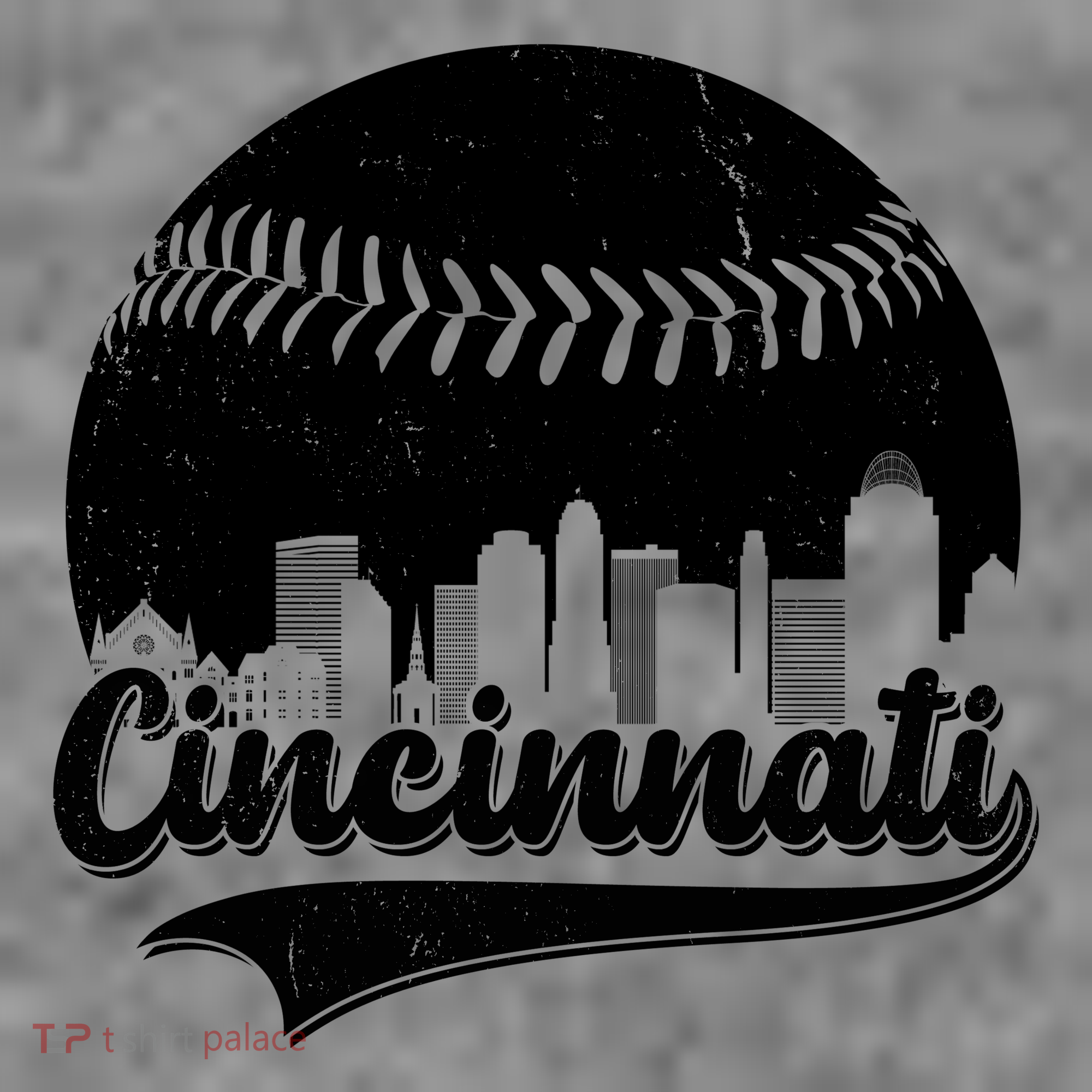 Cincinnati Baseball City Skyline Women's T-Shirt