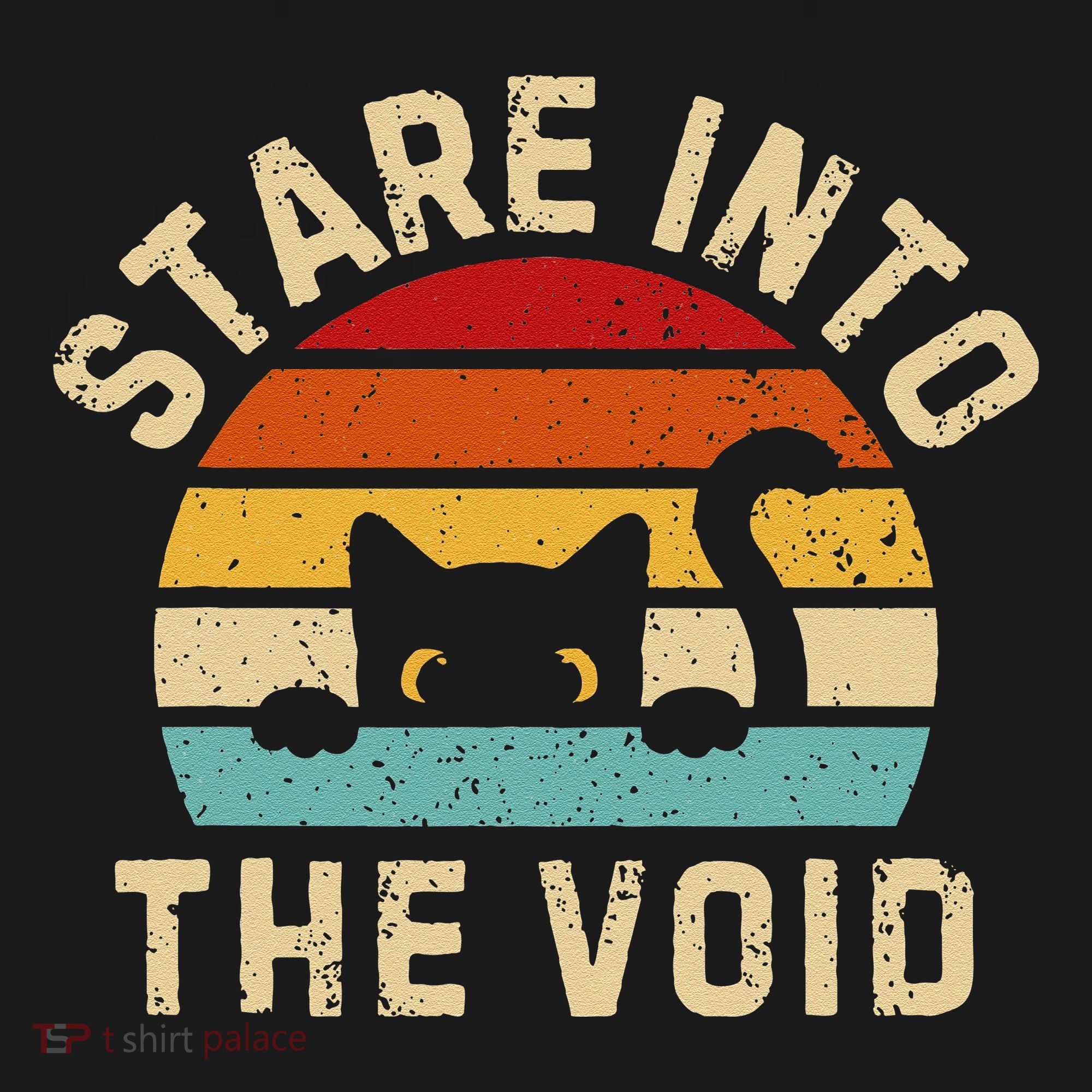 Cute Black Cat Stare Into The Void Backpack