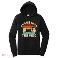Cute Black Cat Stare Into The Void Women's Hoodie thumb 0