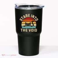 Cute Black Cat Stare Into The Void Tumbler thumb 0