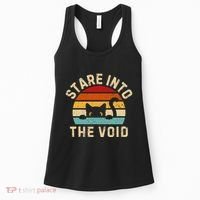 Cute Black Cat Stare Into The Void Women's Tank Top thumb 0