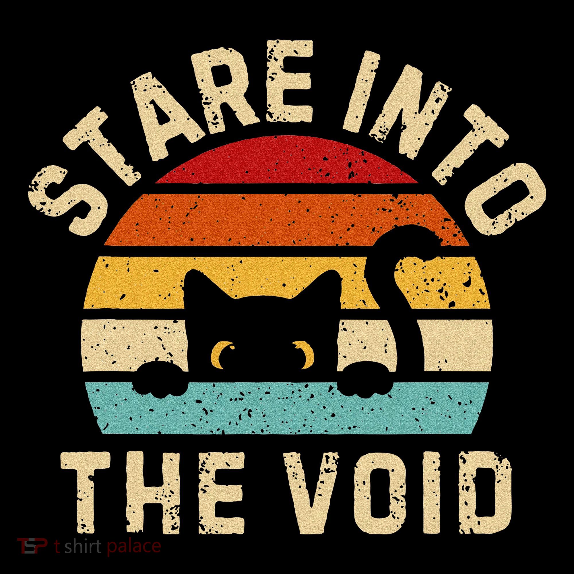 Cute Black Cat Stare Into The Void Women's Tank Top