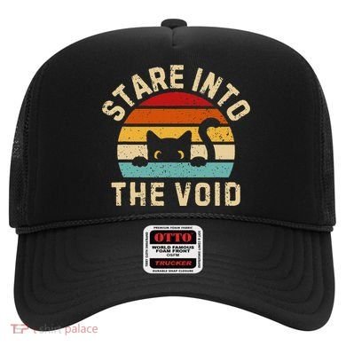 Cute Black Cat Stare Into The Void Hat