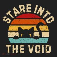 Cute Black Cat Stare Into The Void Hat thumb 2