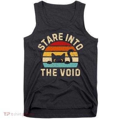 Cute Black Cat Stare Into The Void Tank Top