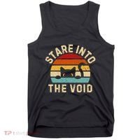 Cute Black Cat Stare Into The Void Tank Top thumb 0