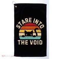Cute Black Cat Stare Into The Void Golf Towel thumb 0