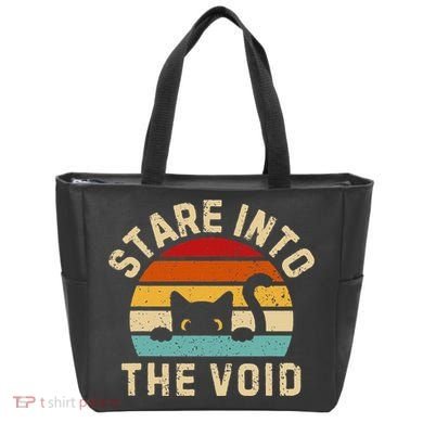 Cute Black Cat Stare Into The Void Tote Bag