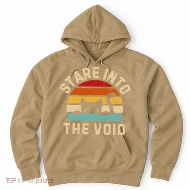 Cute Black Cat Stare Into The Void Hoodie