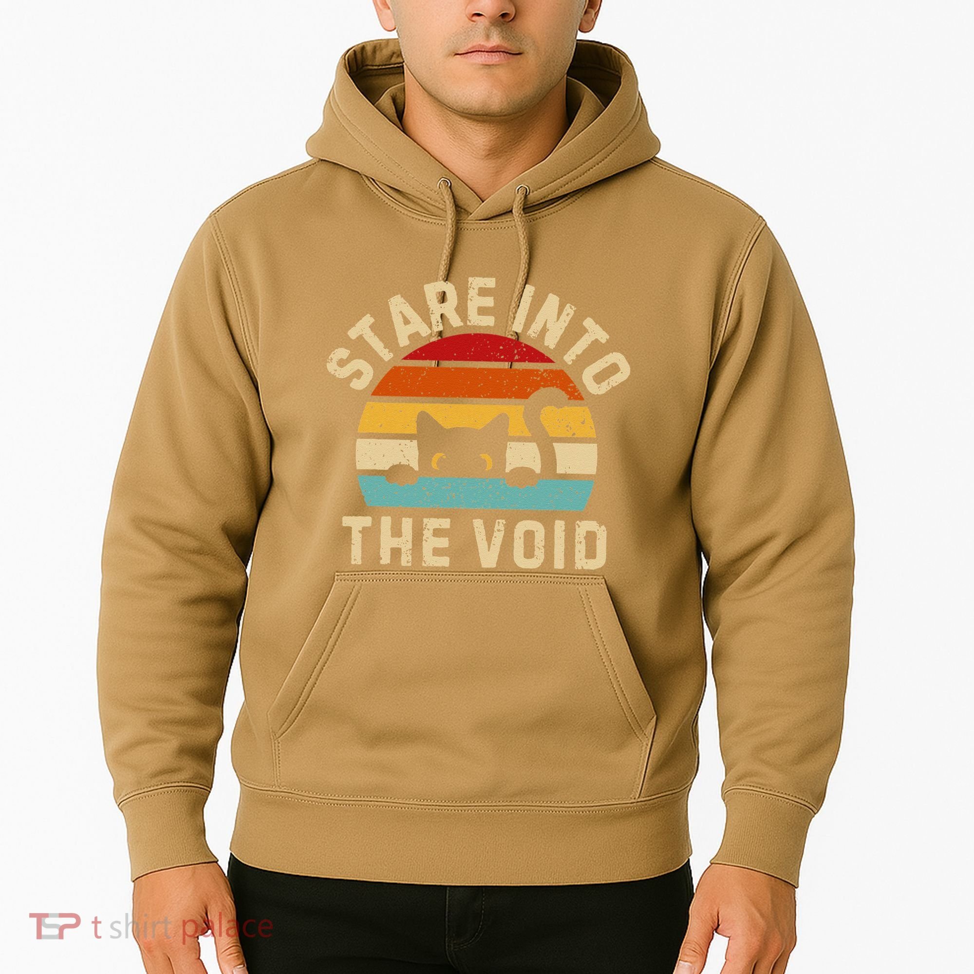 Cute Black Cat Stare Into The Void Hoodie