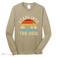 Cute Black Cat Stare Into The Void Long Sleeve Shirt thumb 0