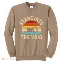 Cute Black Cat Stare Into The Void Sweatshirt thumb 0