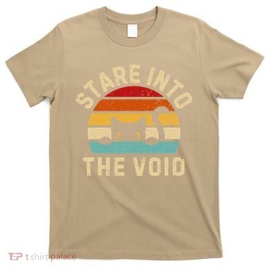 Cute Black Cat Stare Into The Void T-Shirt