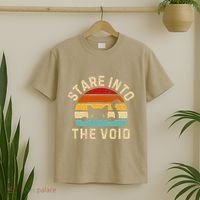 Cute Black Cat Stare Into The Void T-Shirt thumb 2