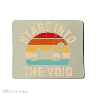 Cute Black Cat Stare Into The Void Mousepad