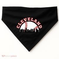Cleveland Baseball Cleveland Oh Cityscape Cle Skyline USA-Made Doggie Bandana thumb 0