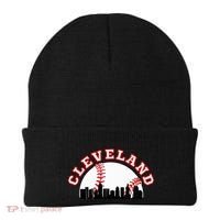 Cleveland Baseball Cleveland Oh Cityscape Cle Skyline Beanie thumb 0