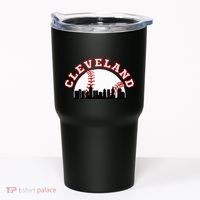 Cleveland Baseball Cleveland Oh Cityscape Cle Skyline Tumbler thumb 0