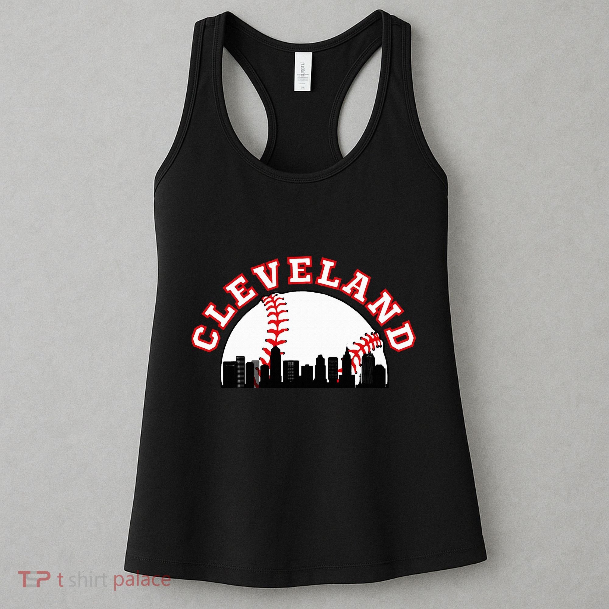 Cleveland Baseball Cleveland Oh Cityscape Cle Skyline Women's Tank Top